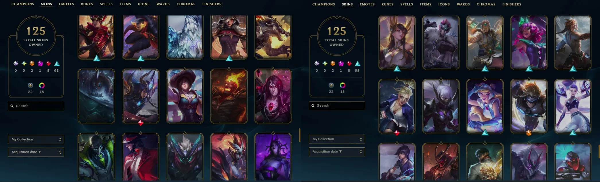 [EUW] Gold account handmade - lvl 383 - 124 skins with pretty skins + all champs